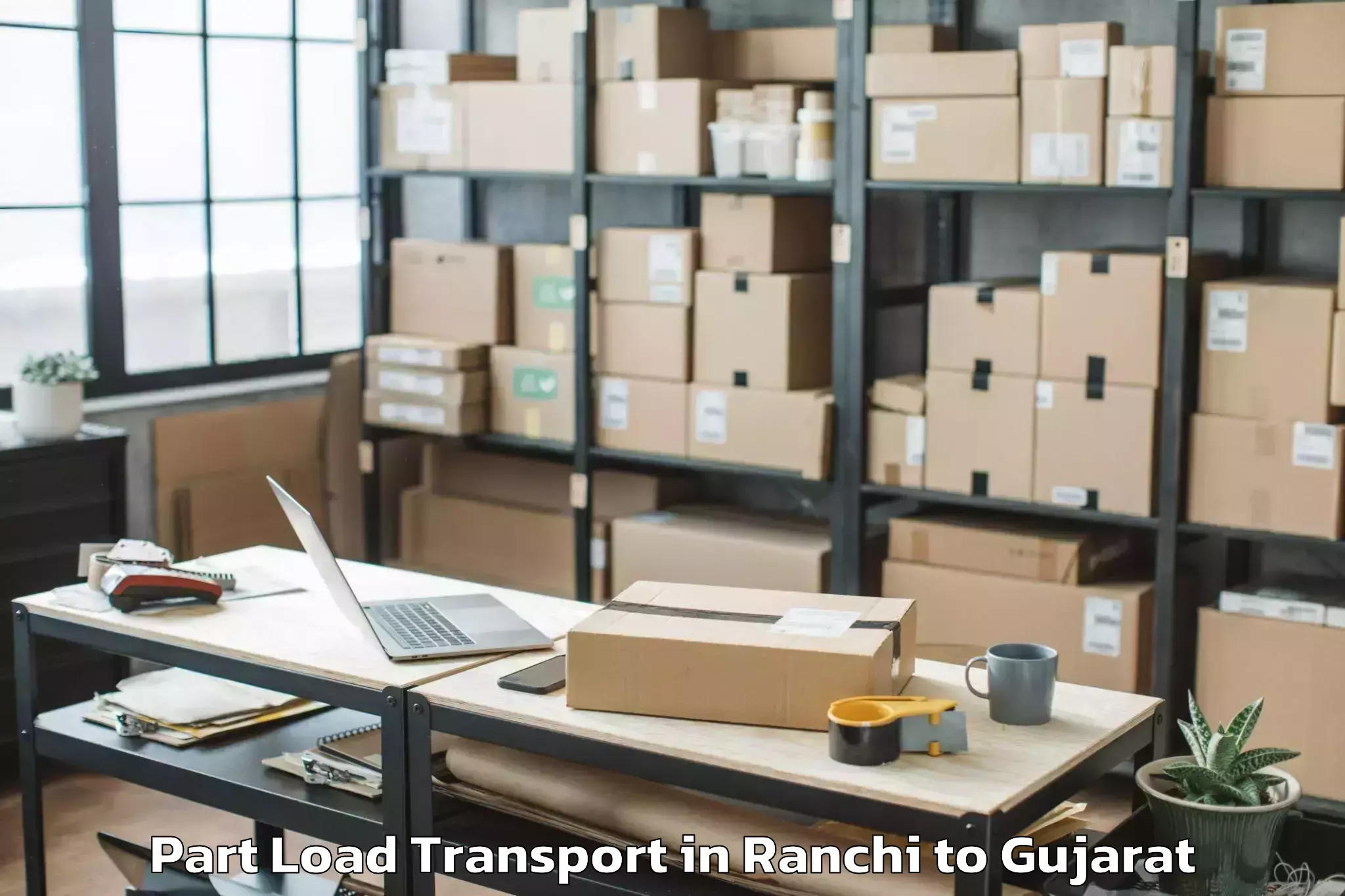 Reliable Ranchi to Vapi Part Load Transport